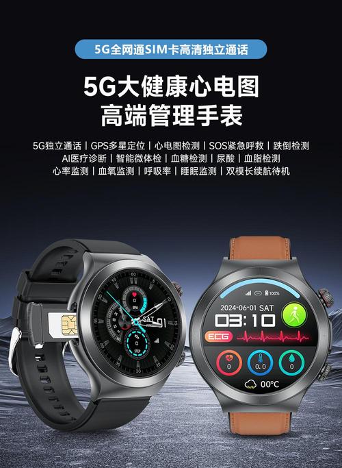 聚伟4G医用级老人健康心电图智能手表方案，让家人安心更放心